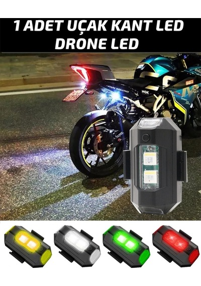 7 Renkli Rgb Led Motosiklet Uyarı Kaza Önleyici Mini Pilli Sinyal Led Drone Led Uçak Kanat Led Sts Oto Aksesuar