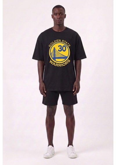 Usa Golden 30 Siyah Oversize Erkek T-shirt 10968