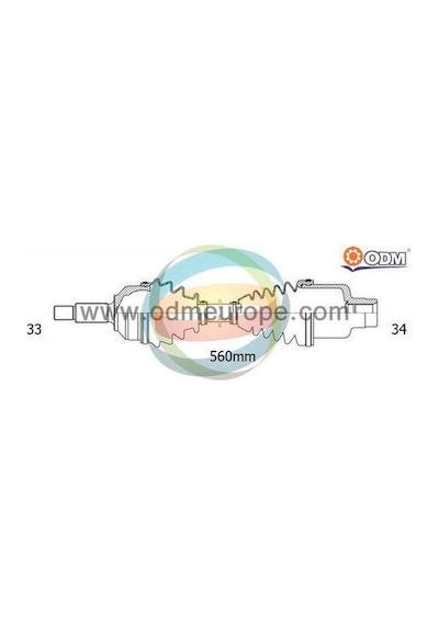 Odm Op88533 Aks Sağ Astra H 1.7 16v Cdtı 2004 2011 Mt A:33 C:560 B:34