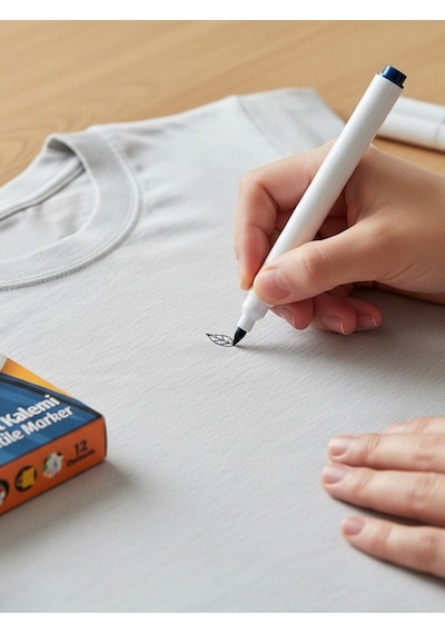 Brons Tekstil Marker 12 Li Set Çok Renkli