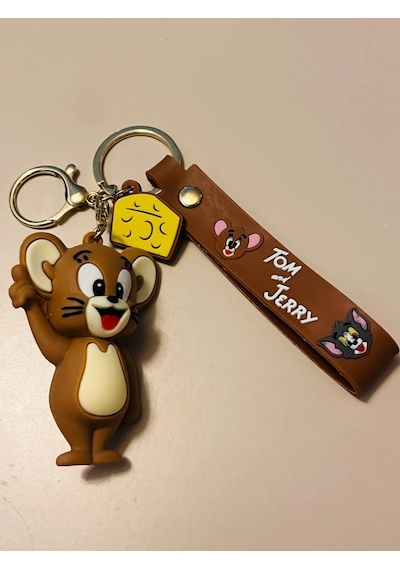 Tom Ve Jerry Sevimli Fare Jerry Silikon Anahtarlık Çanta & Araba Süsü