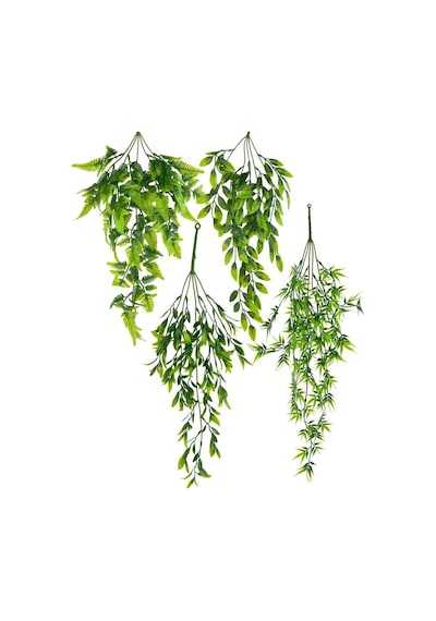 Yapay Çiçek 4lü Set Sarkan Boston Fejka Bambu Şimşir 60cm 5dallı Yapay Sarmaşık Yeşil