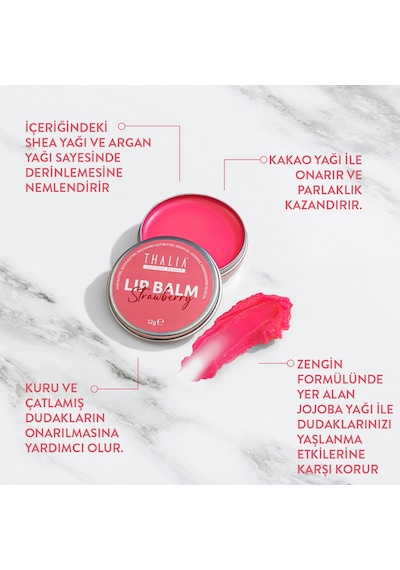 Thalia Yoğun Nemlendirme Etkili Çilek Aromalı Dudak Balsamı 12 G