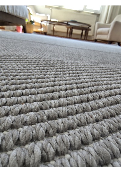Elvey Home Lara Gri Sisal İskandinav Extra Yumuşak Özel Kesim Kolay Temizlenen Salon Koridor Mutfak Halısı 04-gri
