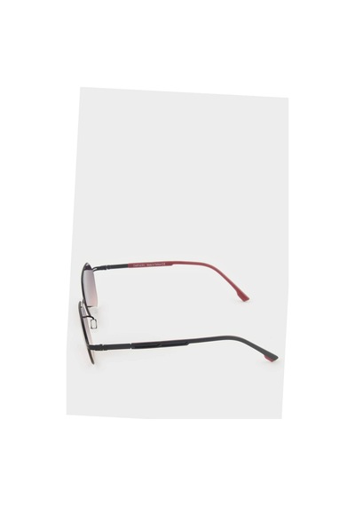 Defacto Erkek Altıgen Bordo Metal Çerçeve Siyah Cam UV Güneş Gözlüğü F0493AXNS