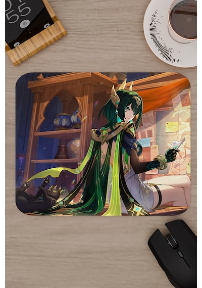 Nefer Genshin Impact Anime Oyuncu V2 - 22x18 Gaming Mouse Pad Fare Altlığı