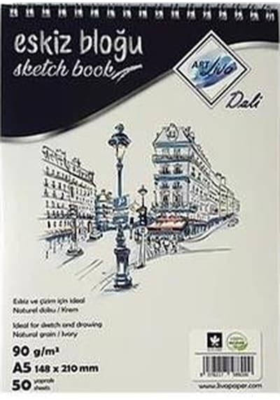 Art Liva Dali 90 Gr Eskiz Çizim Defteri A5 Sd-601