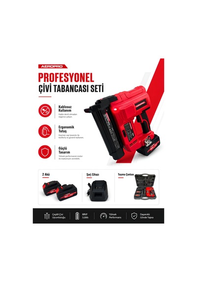 Prohummer Aeropro AP-BV5040 18 Gauge 2in1 Çivi Zımba Makinesi