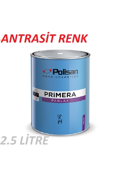 Polisan Primera Antrasit Sentetik Boya 2.5 Litre İç Ve Dış Cephe