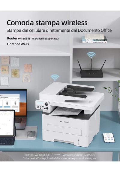 Pantum M7100dw 3-in-1 Çok İşlevli Yazıcı Yazıcı, Tarayıcı Ve Fotokopi 256 Mb, A4-adf-1200 X 1200 33 Ppm Kapasitesi: 250 H Dubleks Pcl -usb 2.0, Ağ Kartı, Wlan