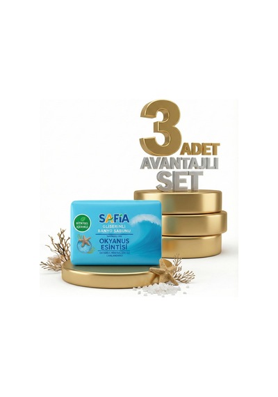 Safia Gliserinli Okyanus Esintisi Banyo Sabunu 3x150 Gr Gliserin