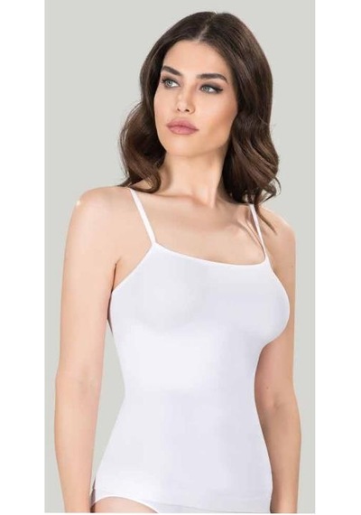Mısfit Kadın 1607 Ince Askılı Atlet Beyaz-S-M-S-1