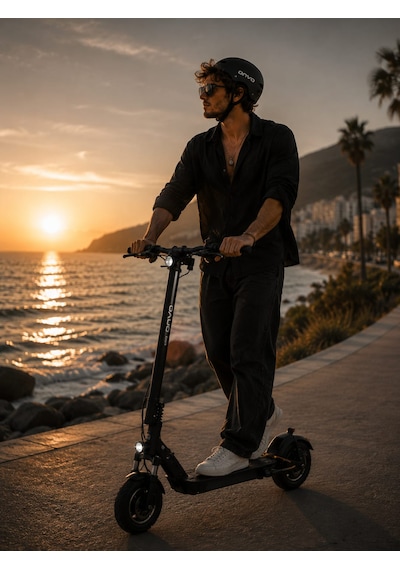Onvo Ov-013 X-plus 2000 W Elektrikli Scooter Kasklı Siyah