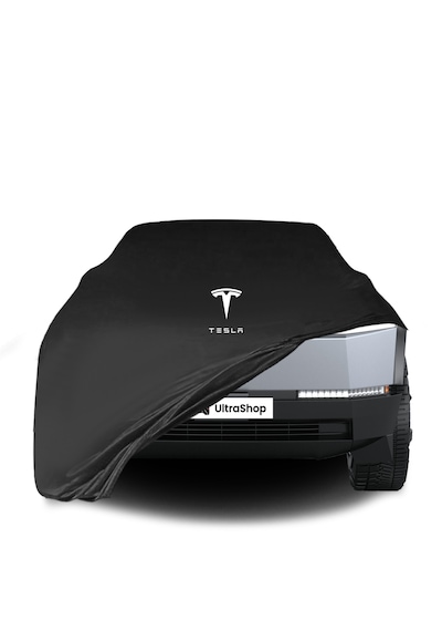 Tesla Cybertruck Araba Brandası Siyah Kumaş Penye Oto Branda