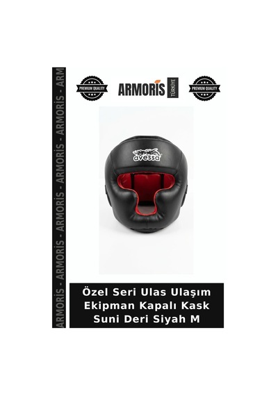 Özel Seri Ulas Ulaşım Ekipman Kapalı Kask Suni Deri Siyah M