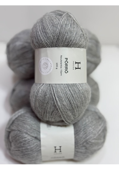 İhraç Fazlası Angora Lüks Örgü İpi 500gr - Açık Gri Melanj 195