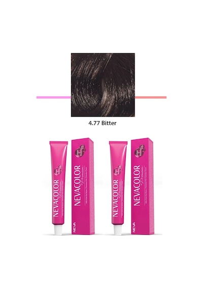 Hubrendy Tedarik 2 Li Set Premium 4.77 Bitter - Kalıcı Krem Saç Boyası 2 X 50 G Tüp