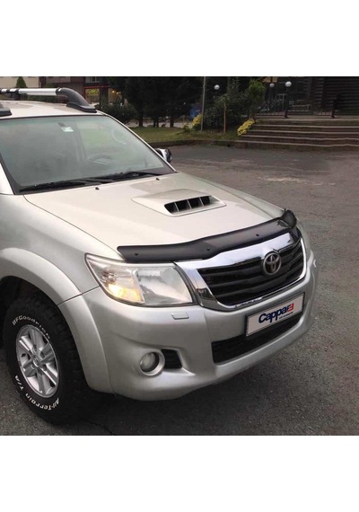 Cappafe Toyota Uyumlu Hilux Ön Kaput Koruyucu Rüzgarlık 4Mm Abs 12-15