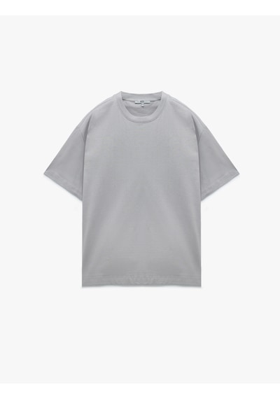 Koton Kısa Kollu Pamuklu Bisiklet Yaka Basic Oversize Tişört Gri 5sam10152hk Gri Koton Kısa Kollu Pamuklu Bisiklet Yaka Basic Oversize Tişört Gri 5sam10152hk Gri