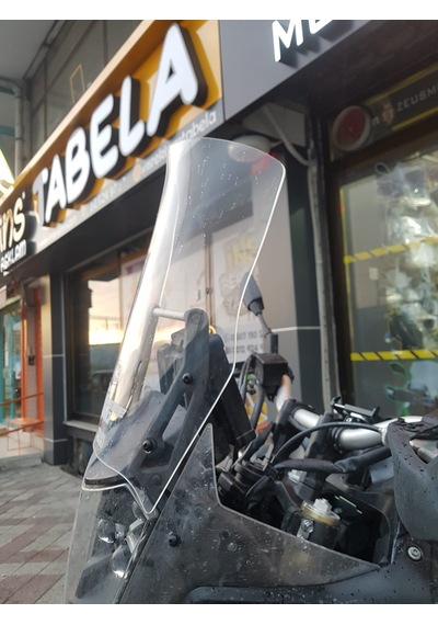 2019-23 Yamaha Tenere700 Şeffaf Ön Cam Zeus 13CM Uzun 42CM 4MM Tenere 700