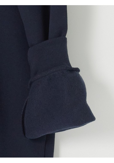 Lcw Modest Lacivert Baskılı Kadın Kalın Sweatshirt Tunik