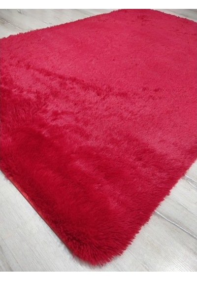 Yamalıhome Tavşan Tüyü Kırmızı Peluş Post Halı 160 x 230 Cm
