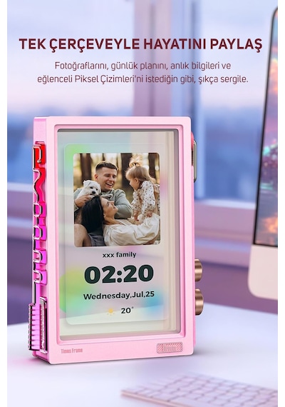 Divoom Times Frame 10.1 Akıllı Kişiselleştirilebilir Dijital Çerçeve, 64gb Pembe