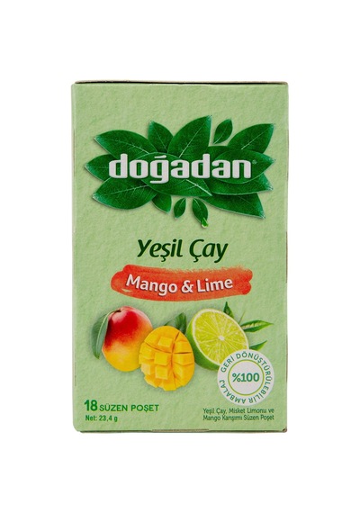 4 Adet Doğadan Yeşil Çay Mango & Lime