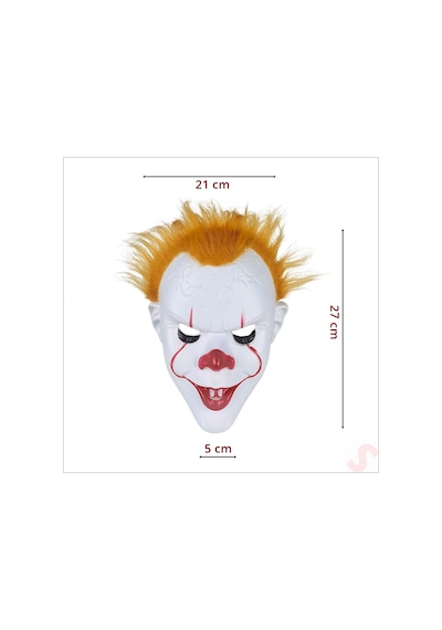 Stephan King's Korkutucu Pelüş Saçlı Maske - 27cm X 21cm