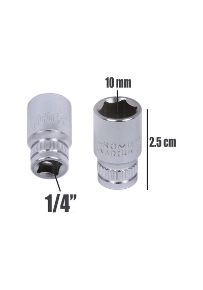 Rico 1/4" Kısa Lokma Anahtarı 10 Mm N11.4780
