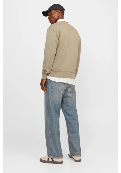 Jack & Jones Erkek Sweat 12241694 Yağ Yeşili Yağ Yeşili