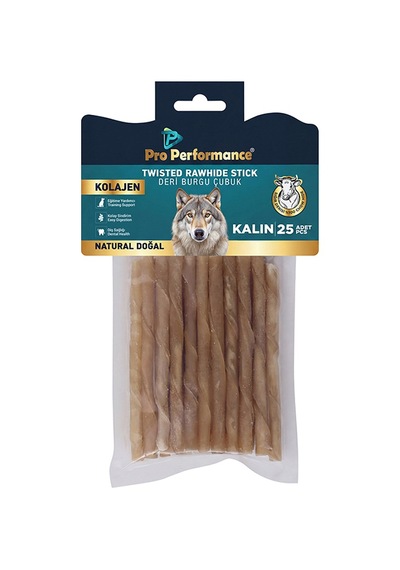 Pro Performance Deri Burgu Çubuk Natural Kalın 25 Adet