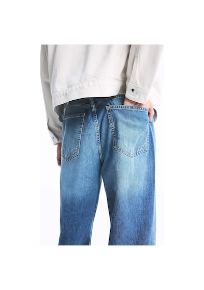 Defacto Baggy Fit Düz Paça Yıkama Efektli Jean Pantolon I7295ax26aunm28 Mavi-nm28