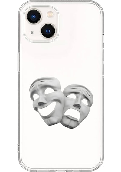 Apple Uyumlu iPhone 13 Şeffaf Kılıf Estetik Yüz 7 Tasarımlı
