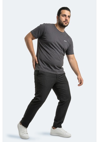 Slazenger Rosalva Jmb Erkek Büyük Beden Koyu Gri Tişört