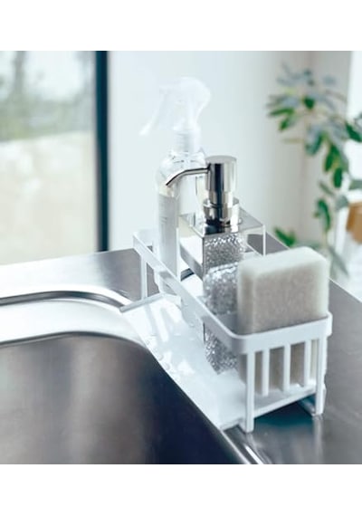 Tower Sünger Ve Sabunluk Için Bulaşıklık Beyaz Çelik Minimalist Tasarım 25 X 10 X 9 5 Cm U X G X Y Çok Renkli