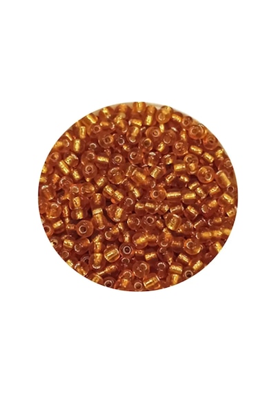 Tedar Dökme Cam Kum Boncuk 11/0 2 Mm - 60 Gram - Koyu Bal Rengi - Bnc070 Najmaddin (No:1) 8.5Cm X 10.5 Cm