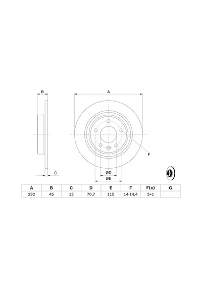 Opel Astra J 1.3cdtı 2009-2016 Bosch Arka Disk 292mm Netparbd2197 2 Adet A13dte