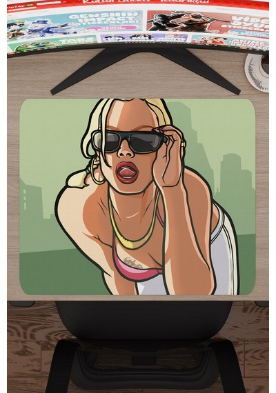Gta San Andreas Kaymaz Dikişli Kauçuk Oyuncu Mousepad V2 - 48x40 Xl Gaming Mouse Pad Fare Altlığı