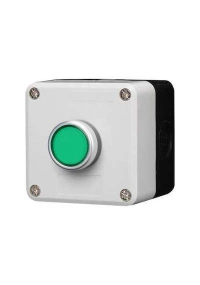 Tekli Push Buton Kutusu - Yeşil