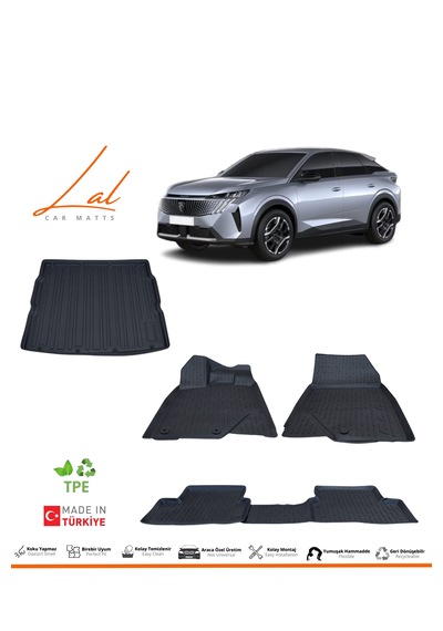 Peugeot 3008 Hybird 3d Havuzlu Paspas Alt Bagaj Havuzu Seti 2024+