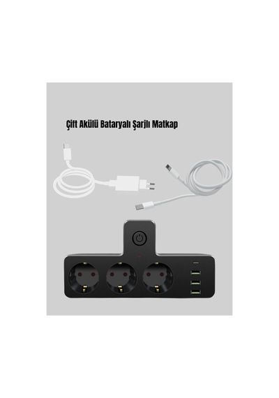Trendlia 7 Portlu Çoklu Priz Usb Ve Type-c Girişli Akıllı Güç Ünitesi Çok Renklı 0 - 2 M