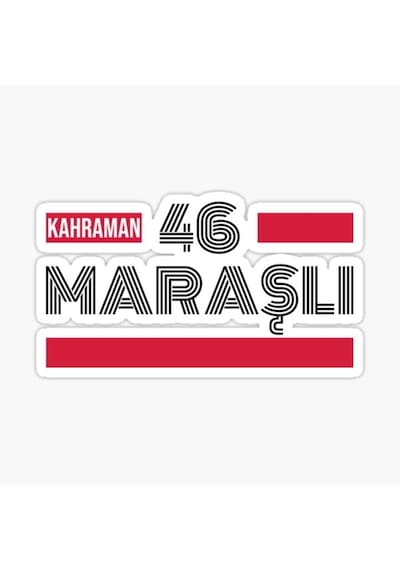 46 Kahramanmaraşlı Plaka Araba Sticker Yapıştırması