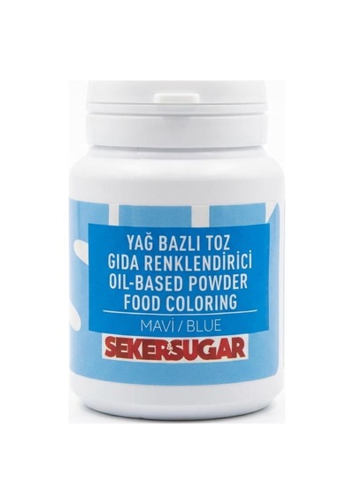 Şeker & Sugar Mavi Yağ Bazlı Toz Gıda Boyası Renklendiricisi 25 G