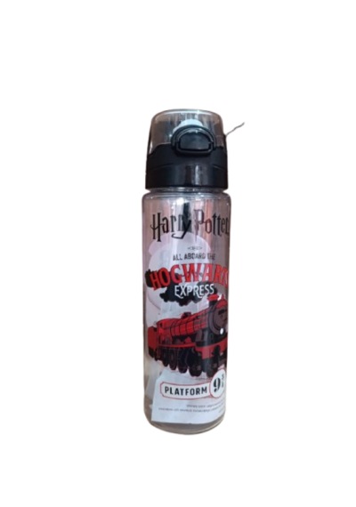 Wiggle 2871 Harry Porter Tritan ,700 Ml Matara, Kilitli Kapaklı Ve Pipetli Gri - Siyah