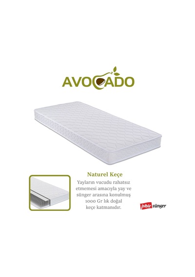 Babyhopeankara Avocado 80X200 Ortopedik Yaylı Yatak 80*200 Tek Kişilik Yatak