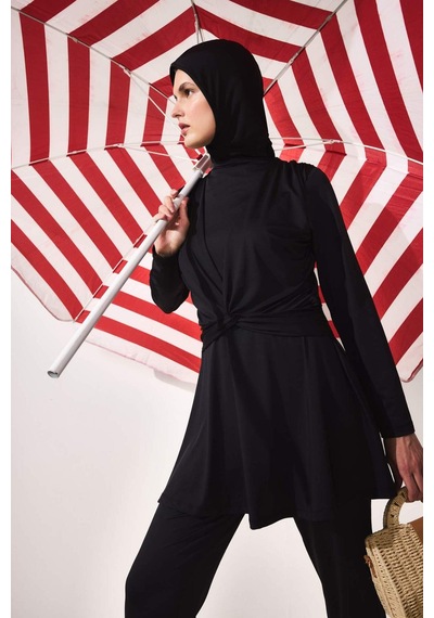 Defacto Regular Fıt 5li Siyah Burkini Mayo G7445ax26hsbk27 Siyah-bk27