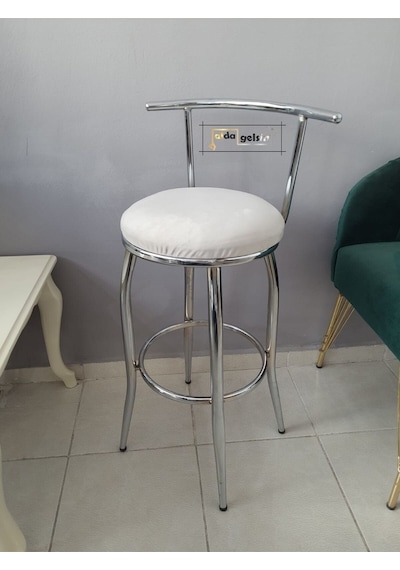 Sırtlı Dekoratif Bar Tabure Karışık Renk