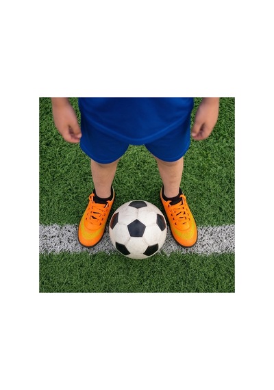Çocuk Halı Saha Futbol Ayakkabısı Hafif, Kaymaz Tabanlı, Bağcıklı Kramponsuz Spor Ayakkabı Turuncu