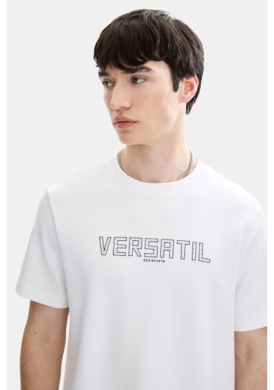 Back And Bond Beyaz Regular Fit Bisiklet Yaka Tişört Çok Renkli